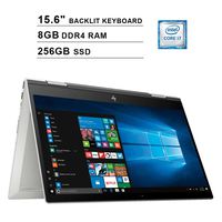 2019 HP Envy x360 2-in-1 15.6 Inch Touchscreen FHD Laptop (Intel 4-Core i7-8550U up to 4.0GHz, 8GB DDR4 RAM, 256GB SSD, Intel UHD Graphics 620, Backlit Keyboard, WiFi, Bluetooth, Win 10) (Renewed)