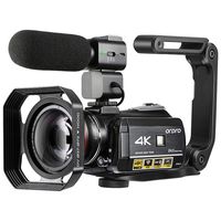4K Camcorder, ORDRO AC3 Ultra HD Video Camera 1080P 60FPS IR Night Vision Camcorder and WiFi Camera Recorder 3.1'' IPS Touch Screen Digital Camcorders with Microphone Wide Angle Lens