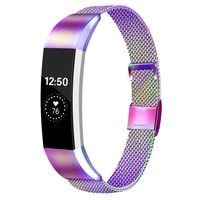 Meliya Replacement Metal Bands Compatible with Fitbit Alta/Fitbit Alta HR, Stainless Steel Metal Replacement Wristbands for Women Men (Small, 03 Colorful)