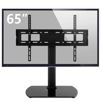 Rfiver Universal Swivel TV Stand Tabletop TV Stand Base with Height Adjustment fits Most 32" - 65" LCD LED Flat Screen Curved TVs, Max VESA 600x400mm, Black UT2001