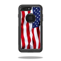 MightySkins Protective Vinyl Skin Decal Compatible with OtterBox Commuter iPhone 7 Plus Case wrap Cover Sticker Skins American Flag