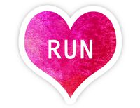 I Love Running Heart Decal - 2.5" Vinyl Decal - Laptop, MacBook, Tablet, Phone, Decor, Window Vinyl Decal Sticker