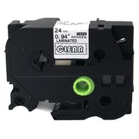 White on Clear Label Tape Compatible for Brother TZ TZe 155 TZe-155 TZ-155 24mmx8m(1"x26.2')