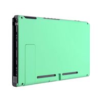 eXtremeRate Soft Touch Grip Mint Green Console Back Plate DIY Replacement Housing Shell Case for Nintendo Switch Console with Kickstand - JoyCon Shell NOT Included