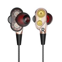 AMASKY in-Ear Headphones, Earbuds, Dynamic Crystal Clear Heavy Bass Earphones Compatible with iPhone iPad iPod Smart Android Phones - Golden