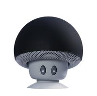 Sudroid Mushroom Mini Wireless Portable Bluetooth 4.1 Speakers with Mic for Smartphones (Black)