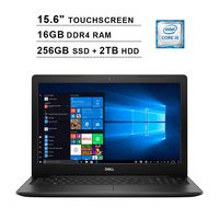 2019 Newest Dell Inspiron 15 3593 15.6 Inch Touchscreen FHD Laptop (10th Gen Inter 4-Core i5-1035G1 up to 3.6GHz, 16GB DDR4 RAM, 256GB SSD (Boot) + 2TB HDD, Intel UHD Graphics 620, Windows 10, Black)