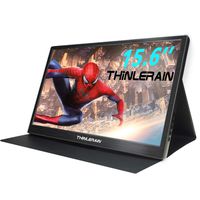 15.6 inch Portable HDMI Monitor, 1920 x 1080P IPS Monitor with Micro USB Power for Laptop, Mac, Computer, Xbox one, Raspberry pi, ps3 ps4, Built in Speakers, Thinlerain