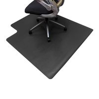 Resilia Office Desk Chair Mat with Lip - PVC Mat for Hard Floor Protection, Black, 36 Inches x 48 Inches, Made in The USA