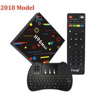 TV Box, H96 MAX Android 7.1 Box RK3328 Quad Core 4GB 32GB Supporting 4K (60Hz) Full HD /H.265 /Dual WiFi BT 4.1 Smart Media Player With H9 Wireless Keyboard