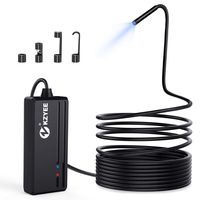 Wireless Endoscope, KZYEE 5.5mm Diameter 1080P 2.0 MP HD Semi-Rigid WiFi Borescope Inspection Camera IP67 Waterproof Snake Camera for Android & iOS iPhone Smartphone Tablet-33FT