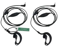 2 X SUNDELY Clip Ear/Ear Hook Headset Earpiece with VOX-PTT Switch for Motorola Radio/Walkie Talkie EM1000 MH230R MJ270R TKLR T3 T4 T5 T6 T7 1-pin