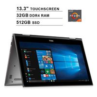 2019 Premium Dell Inspiron 13 2-in-1 7000 13.3 inch FHD Touchscreen Laptop(AMD Ryzen 7 2700U up to 3.8GHz, 32GB DDR4 RAM, 512GB SSD, AMD Radeon Vega 10, Backlit Keyboard, Bluetooth, WiFi, Windows 10)