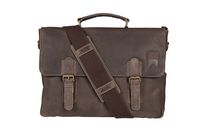 Navali Navigator Laptop Messenger Bag for 15in Laptops - Genuine Saddle Leather (Brown)