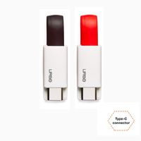 Urbo Keyring Charger Cable with USB-A to Type-C Connector (2-Pack) with 56k ohm Pull-up Resistor for Devices Such as Samsung Galaxy Note 7 / S8, LG G6 / V20, Nexus 6P, Moto Z Force Droid, OnePlus 5