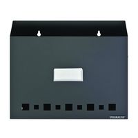 STEELMASTER Wall File Basket with Label Holder, Black, 27111004