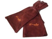 Rose Pruning Gloves for Men and Women. Thorn Proof Goatskin Leather Gardening Gloves with Long Cowhide Gauntlet to Protect Your Arms Until The Elbow (Extra Small, Maroon)