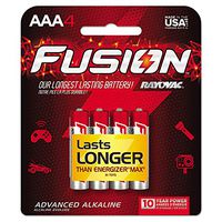 RAYOVAC 824-4TFUS Fusion Long-Lasting Alkaline Batteries (AAA, 4 Pack)