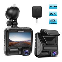 Dual Dash Cam 4K Front and Rear Car Camera 1080P+1080P 3" LCD Screen with Wi-Fi GPS 170° Wide Angle Pro Dash Camera for Cars/Truck/Taxi with Night Vision Parking Mode G-Sensor WDR Loop Recording
