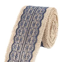 uxcell Burlap Wedding Party Handcraft Gift Packing Belt Ribbon Roll Decor 4.4 Yards Navy Blue
