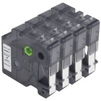 WonderTec 4 Pack Compatible DYMO Standard D1 40913 S0720680 Black Print on White Tape for DYMO LabelManager 300 350 350D (3/8'' W x 23' L 9mm x 7m)