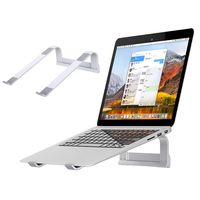 Elekin Laptop Stand Aluminum Ventilated Stand - Ergonomic Riser Portable Holder for MacBook Pro, All Notebooks,Silver