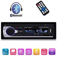 Single Din Car Stereo Reveiver with Bluetooth Car Audio FM Radio MP3 Player with USB/SD/AUX Wireless Remote Control