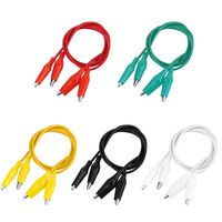 10PCS Small Colorful Crocodile Clamp Test Line 50cm Double Head Maintenance Traverse Crocodile Cable Alligator Jumper Wire