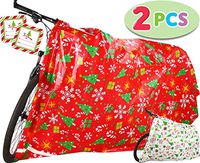 2 PCs Jumbo Christmas Gift Bags 60” x 72” with Gift Tags for Heavy Duty Large Gifts Bags, Holiday Presents Bicycle, Christmas Season Gift Decorations, Holiday Gift Giving.