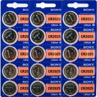 3 X CR2025 Battery Lithium Coin Batteries (Pack of 15) by Sony