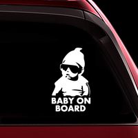 TOTOMO Baby on Board Sticker - Funny Cute Safety Caution Decal Sign with Carlos from The Hangover for Cars Windows and Bumpers ALI-001