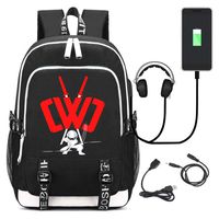 PXJW327JK CWC Chad Wild Clay Ninja Unisex Backpack College School Travel Laptop Backpack Daypack with USB Charging Port