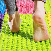 Foot Massage Mat Health Care Acupuncture Shiatsu Circulation Reflexology 2 PCS (Pink)