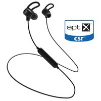 ZeptX Bluetooth Headphones,Lightweight Sports Running Magnetic Wireless in-Ear Earbuds with Mic,Secure Fit 8 Hours AptX HD Stereo Bass IPX4 Waterproof Noise Cancelling for Apple iPhone Android Phones