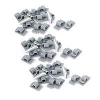 uxcell Plastic Self Adhesive Wire Cord Cable Clip Holder Clamps 45 Pcs Gray