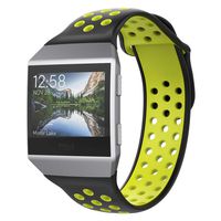 UMTELE Compatible with Fitbit Ionic Bands,Soft Silicone Band Breathable Two-Toned Wristband Replacement Strap Accessory for Men and Women