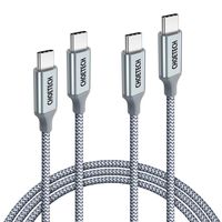 CHOETECH USB C to USB C Cable, 2 Pack 100W USB Type C Braided Fast Charging Cable (20V 5A 6ft) Compatible with Galaxy Note10/Note10 Plus, MacBook Pro 2019 2018 2017, Retina MacBook Air, iPad Pro 2018
