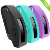 HSWAI [Updated Version] Clip Replacement for Fitbit Inspire & Fitbit Inspire HR, Made of Soft Comfortable Silicone, 360°Protection [No More Lost Trackers](Clip-Black&Teal&Purple)