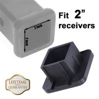 2" Heavy Duty Trailer Hitch Tube Cover Plug Cap Rubber for 2 inch Receivers Class 3 4 5 Ford GMC Toyota Jeep Dodge Nissan Audi BMW Porsche Polaris ATV UTV-KIWI MASTER