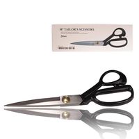 Sewing Scissors - Professional Heavy Duty Carbon Steel Multi Purpose Shears for Fabric Leather Tailor Dressmaking Office Crafts - 10" Silver - 1 Set