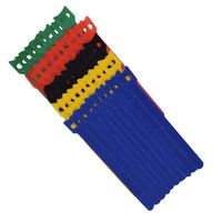 TANKING 50Pcs Reusable Hook and Loop Fastening Cable Ties with Microfiber Cloth-6" x 1/2" (5 Color)