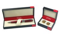 By Jingo Red Diamond Pen: Bronze Cufflinks Ballpoint Pen, Golden (5500240213)