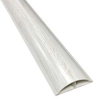 Electriduct Cable Shield Cord Cover - CSX-4 PVC Floor Wire Protector - 59 Inch - Wood Grain White
