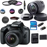 Canon EOS 4000D / T100 Digital Camera with EF-S 18-55MM F/3.5-5.6 III Lens + Basic Accessories Bundle