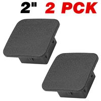 Trailer Hitch Cover, Size 2 inches Black Receiver Tube Trailer Hitch Plug - Set of 2