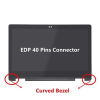 LCDOLED Replacement 13.3 inches FullHD 1080P B133HAB01.0 NV133FHM-N41 LCD Display Touch Screen Digitizer Assembly Bezel for Dell Inspiron 13 P69G P69G001 (Curved Bezel - 40 Pins Connector)