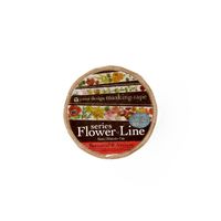 Roundtop Designer's Washi Masking Tape, Yano Design Series Flower Line, Botanical & Antique (YD-MK-068)