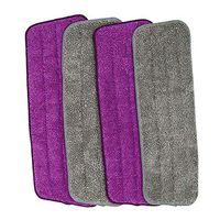 Fghuim 4 Pack Microfiber Replacement Heads Spray Mop Pads for Dry and Wet Mops Flat Mop Pads