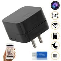 Night Vision WiFi Hidden Spy Camera, Wireless USB Charger Mini Cam HD 1080P Home Security Camera with WiFi Remote View, with Smart Motion Detection and Night Vision