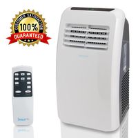 SereneLife 8,000 BTU Portable Air Conditioner, 3-in-1 Floor AC Unit with Built-in Dehumidifier, Fan Modes, Remote Control, Complete Window Mount Exhaust Kit for Rooms Up to 225 Sq. ft